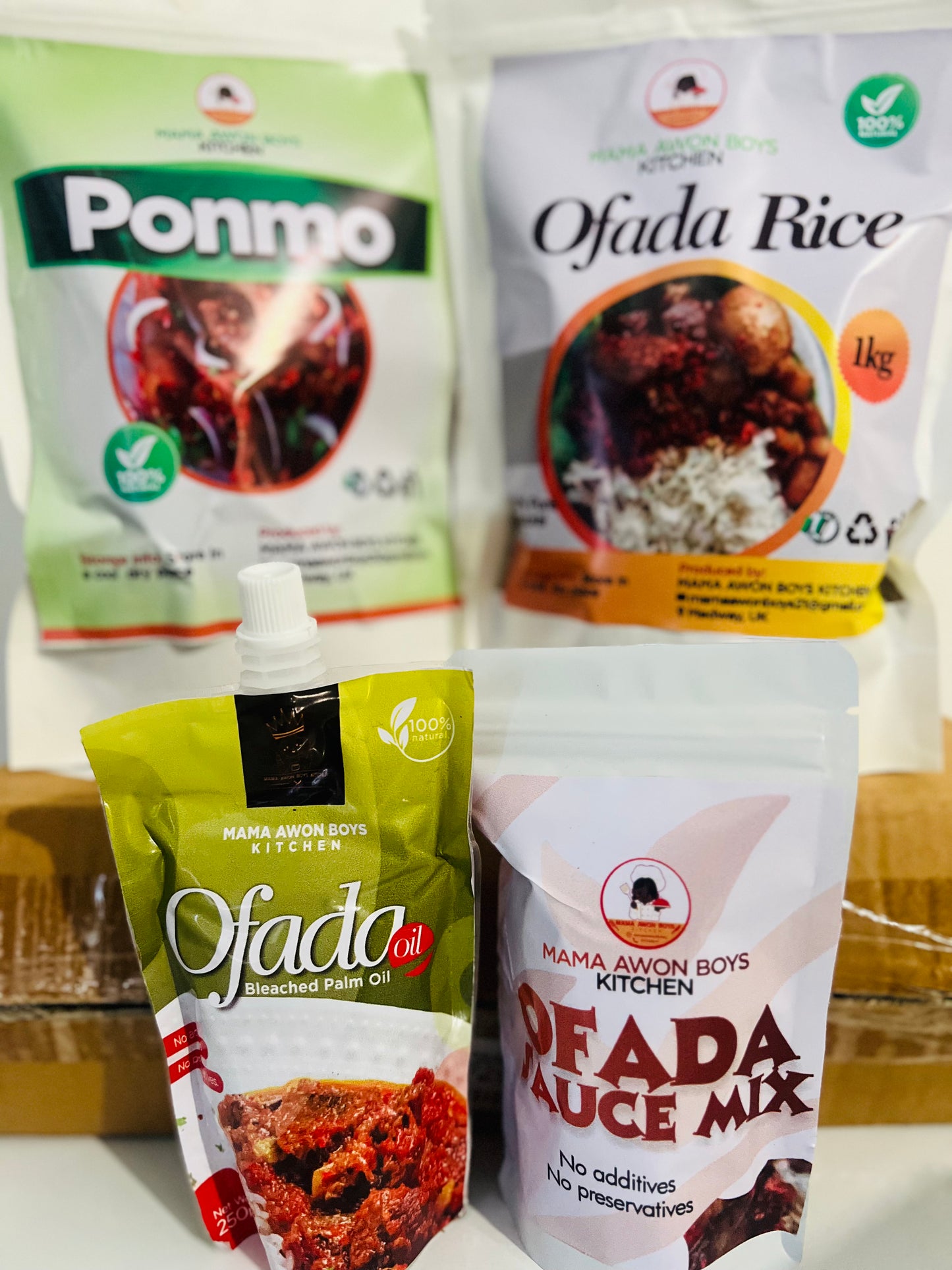 Ofada sauce and rice mix