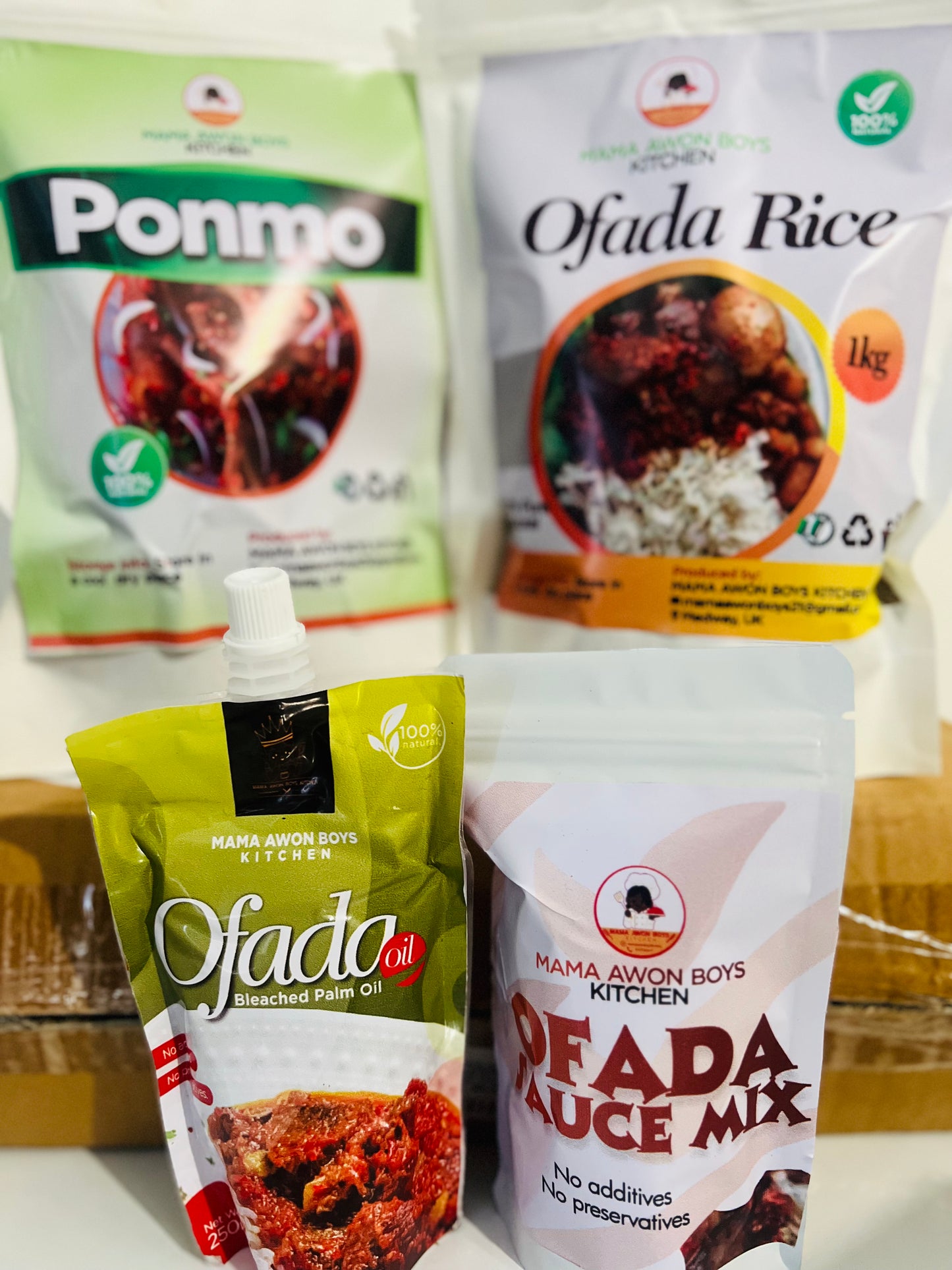 Ofada sauce and rice mix