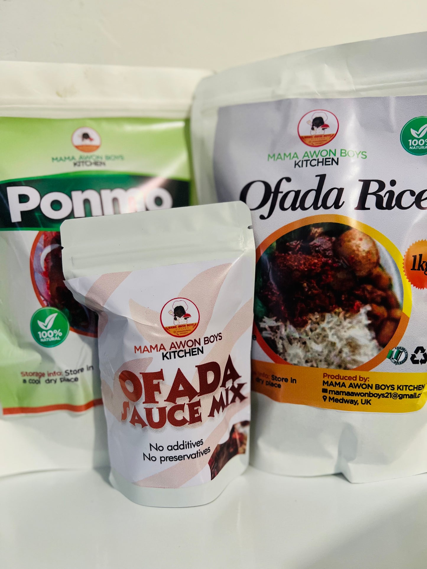 Ofada sauce and rice mix